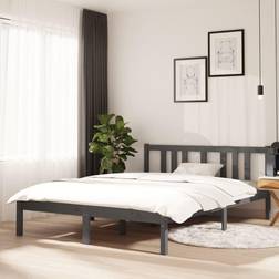 vidaXL Solid Wood Bed Frame 135 x 190 cm