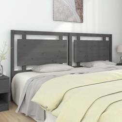 vidaXL Per Letto Grigia 205.5x4x100 cm Legno Massello Di Pino Testiera