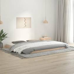 vidaXL Bed Frame 200 x 200 cm Solid Wood Pine