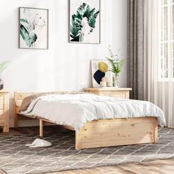vidaXL Bed Frame Solid Wood 90x200 cm Brown