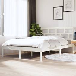 vidaXL Bed Frame White 4FT Sängram