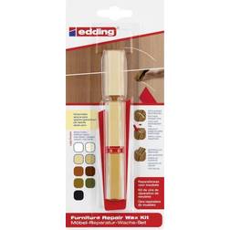 Edding 5 x Möbel-Reparaturwachs 8901 Blisterverpackung fichte/k