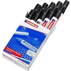 Edding No. 1 permanent marker black box of 10 chisel nib 1-5 mm waterproof, smudge-proof, quick-drying multi-use marker, pocket-sized