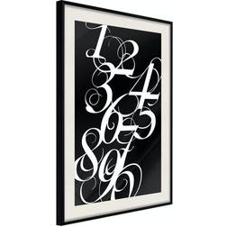 Artgeist Affisch Calligraphy of Numbers Poster