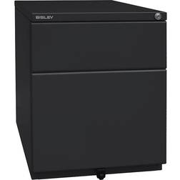 Bisley OBA mobile pedestal, 1 drawer, 1 suspension file drawer, black