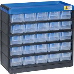 EUROKRAFTpro VARIOPLUS PRO small parts cabinet, HxWxD 285 x 300 x 135 mm, 25 drawers, 25 dividers