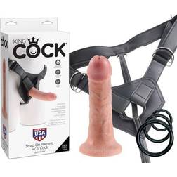 King Cock Strap-on 6 Påspændingsdildo Naturlig