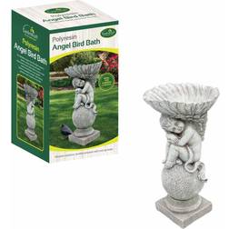 Gardenkraft 10959 Angel & Shell Bird Bath