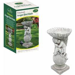Gardenkraft Angel & Shell Bird Bath Garden Ornaments