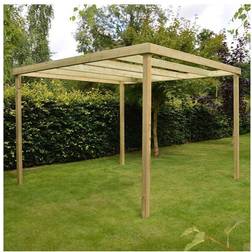 Rutland County Garden Furniture Lean To Box Pergola 4.2M X 4.2M