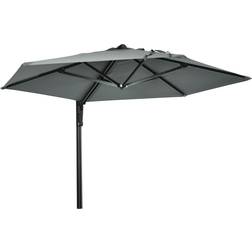 OutSunny Wall-Mounted Parasol Patio Umbrella with