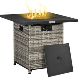 OutSunny Outdoor PE Rattan Fire Pit