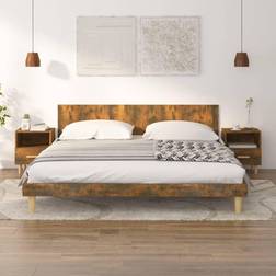 vidaXL Comodini 2 pz Rovere Fumo 40x35x47 cm - Marrone Comodino