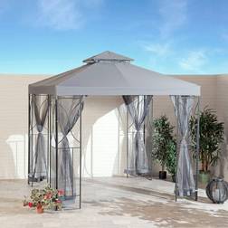 SunTime Outdoor Living Grey Gazebo 2.5m Polenza Cream
