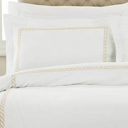 Paoletti Paoletti Cleopatra 200 Thread Count Pillow Case White, Gold (76x51cm)