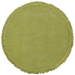 Walton & Co Olive Circular Jute Place Mat Green