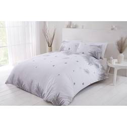 Rapport Super King Tropics Palm Leaves Duvet Cover Green, Grey