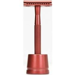 Bambaw Metal Safety Razor Red Stand