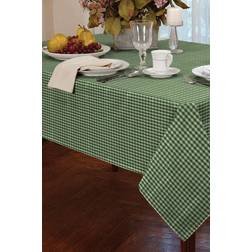 Gingham Check 152cm Tablecloth Green