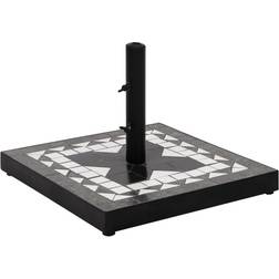 vidaXL Parasolfod 12 kg Firkantet Sort og Hvid