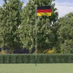 vidaXL Drapeau de l'Allemagne et mât 6,23 m Aluminium