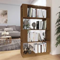 vidaXL honey brown Solid Pine Cabinet/Room Divider Book Shelf