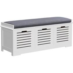 Homcom White Storage Bench