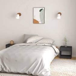 vidaXL Cabinets 2 Pinewood Bedside Table