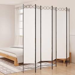 vidaXL White, 240 6-Panel Room Divider