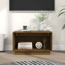 vidaXL Marron Miel 60x35x35 cm Bois de Pin Massif Meuble TV