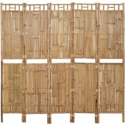 vidaXL 5-Panel Bamboo Room Divider