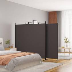 vidaXL 4-Panels 698 x 180 cm Stof Brun Rumdeler