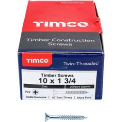 Timco Twin Thread Zinc Countersunk 13/4 Qty 200