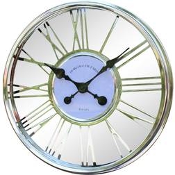 Large Silver 45cm Wall Clock