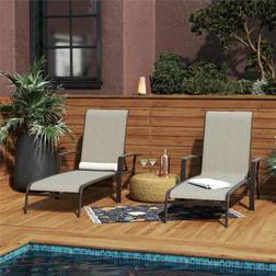 Dorel Set Of 2 Serene Ridge Sun Lounger Garden