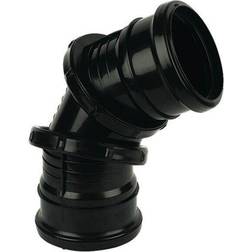 FloPlast Ring Seal Soil Black Adjustable Soil Bend, (Dia)110mm X 90°