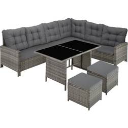 tectake Rattan garden corner