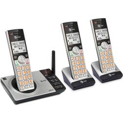 AT&T DECT 6.0 Expandable Cordless Phone with Answering System, Silver/Black with 3 Handsets