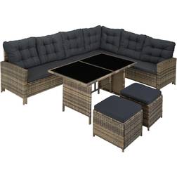 tectake Polyrattan havemøbelsæt Barletta Loungesæt