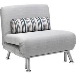 Homcom Folding 5 Position Convertible Grey Sofa 75cm 1 Seater