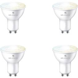 4lite WiZ connected GU10 Smart Bulb Tuneable White WiFi/Bluetooth Pack of Four, white