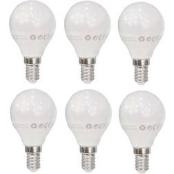 6W LED Ball Bulb E14 3000K Energy Saving White 6