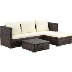 OutSunny 860-091V70 Outdoor Lounge Set, 1 Table incl. 2 Sofas