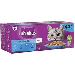 Whiskas 1+ Fish Jelly 40x85g Pouches, Adult Cat Food