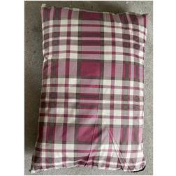 August Grove Paw Prints Pet Bed Red Check Print