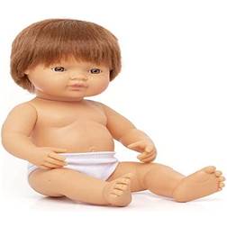 Miniland Educational Anatomically Correct 15" Baby Doll, Caucasian Boy, Red Hair,Multi