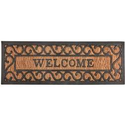 Fallen Fruits Rubber Coir Welcome Doormat Brown, Black