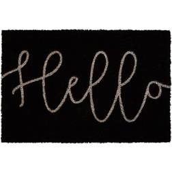Premier Housewares Hello Door Mat Black