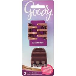 Goody Mini Claw Clips 2-Pack Brunette