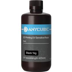 ANYCUBIC 3D Printer Resin, 405nm SLA UV-Curing Resin, High Precision & Rapid Photopolymer for LCD/DLP/SLA 3D Printing (Black, 1kg)